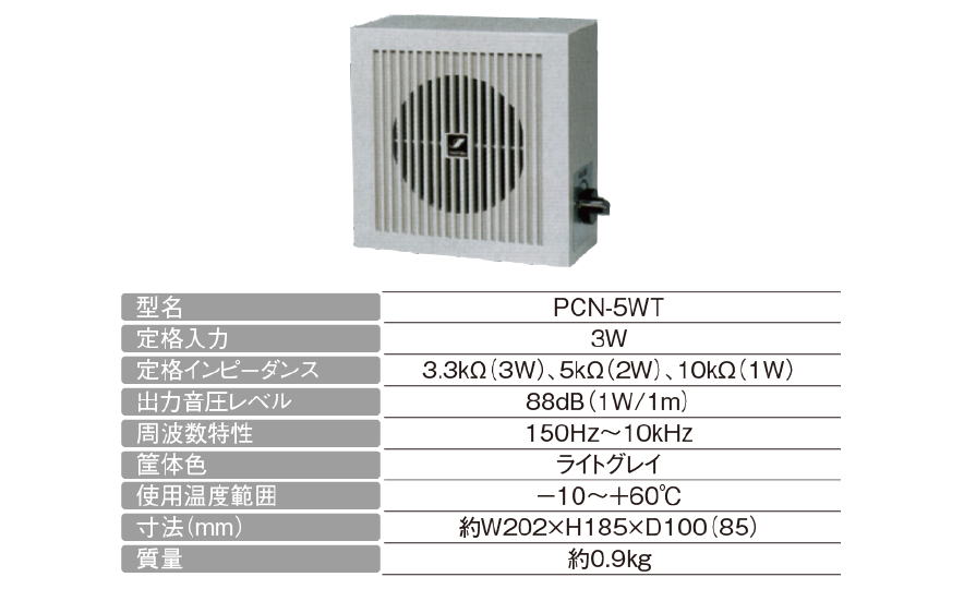 コーンスピーカ PCN-5WT