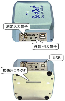 SpeCat2の上面、下面写真