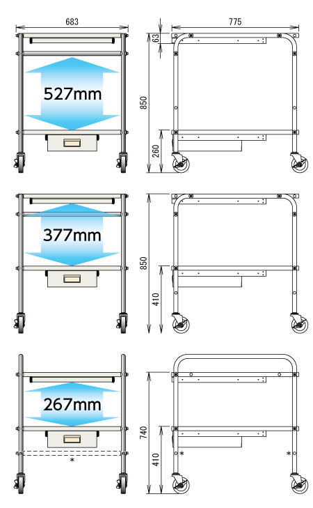 測定器用台車 寸法