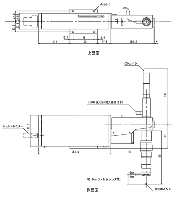 KV100シリーズ寸法図